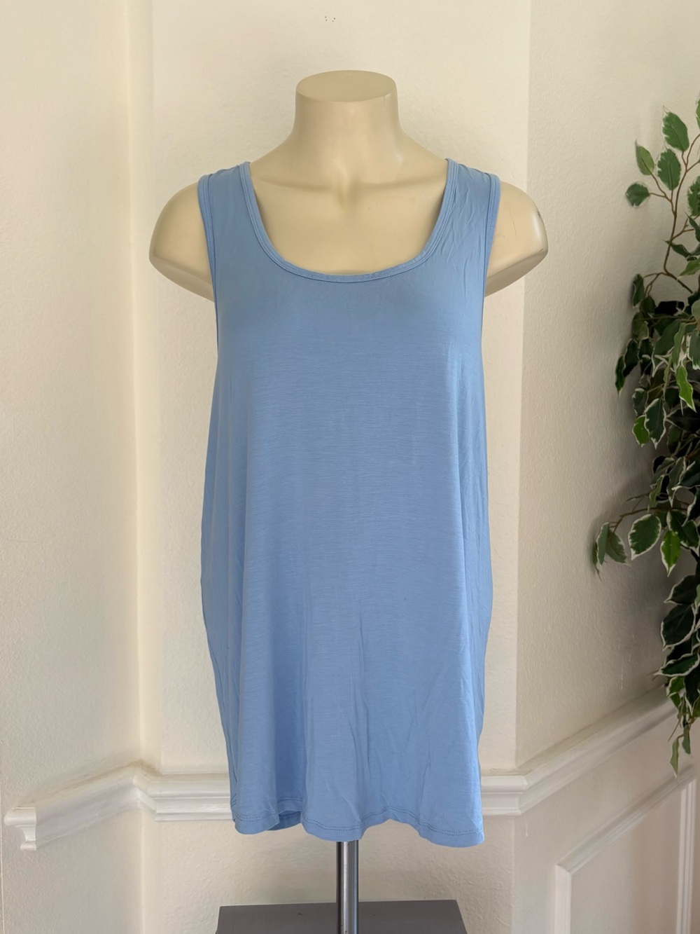 Light Blue Twisted Racerback Tank Top